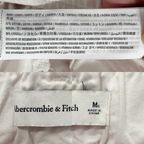 Abercrombie‎ & Fitch Women's Cream Tailored Wide Leg Pant Size Medium - Picture 10 of 10